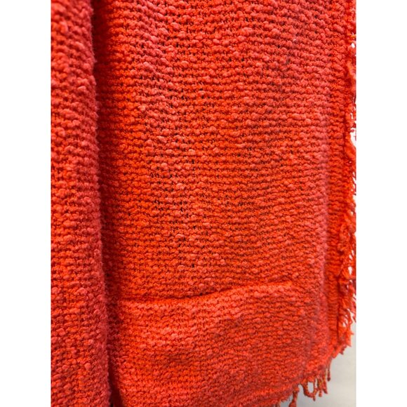 I R O Fringe-Trimmed Orange Cotton Jacket Size S - Picture 5 of 7